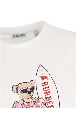 white cotton t-shirt BURBERRY KIDS | 8117541A2014